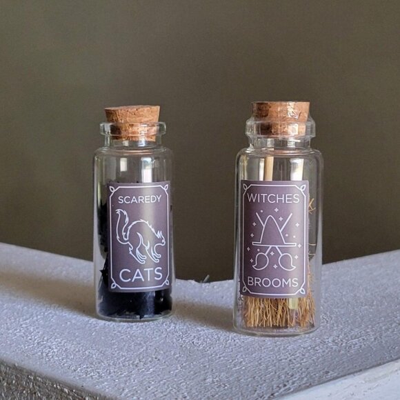 Mini Potion Bottles - Halloween Decor - Like New - Picture 1 of 6